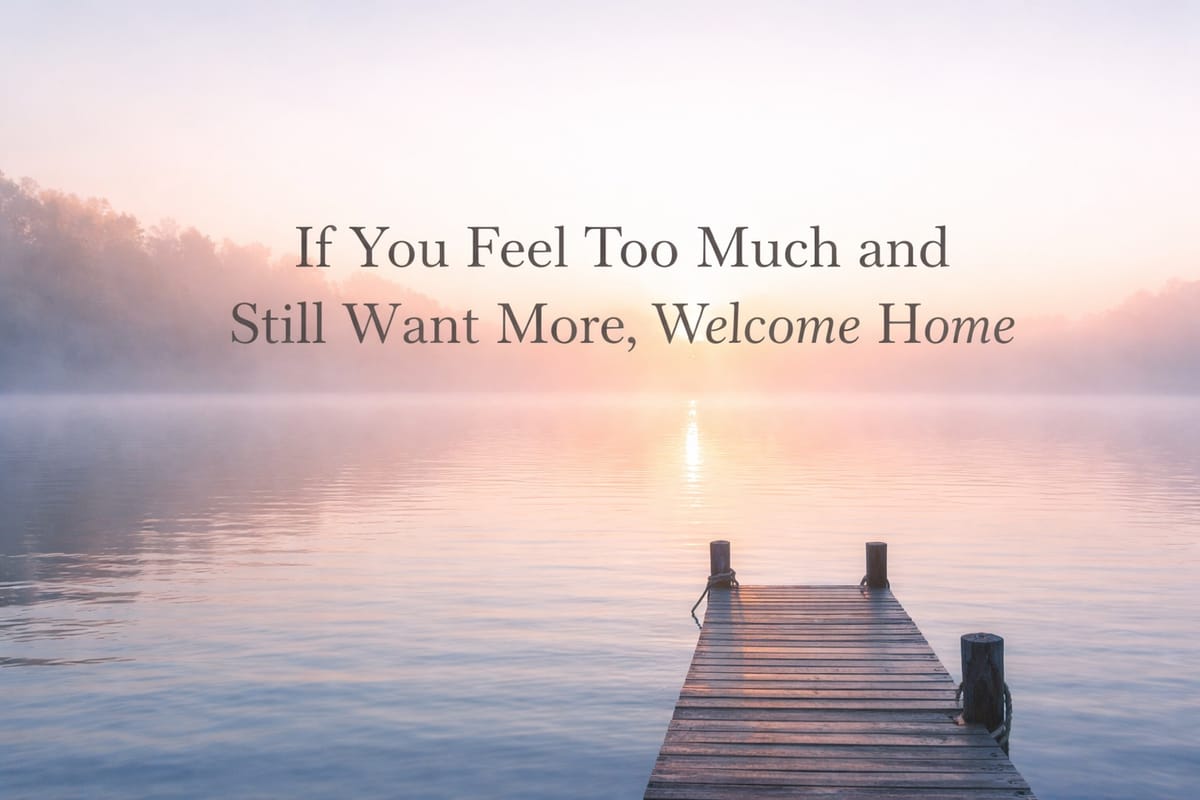 If You Feel Too Much and Still Want More, Welcome Home