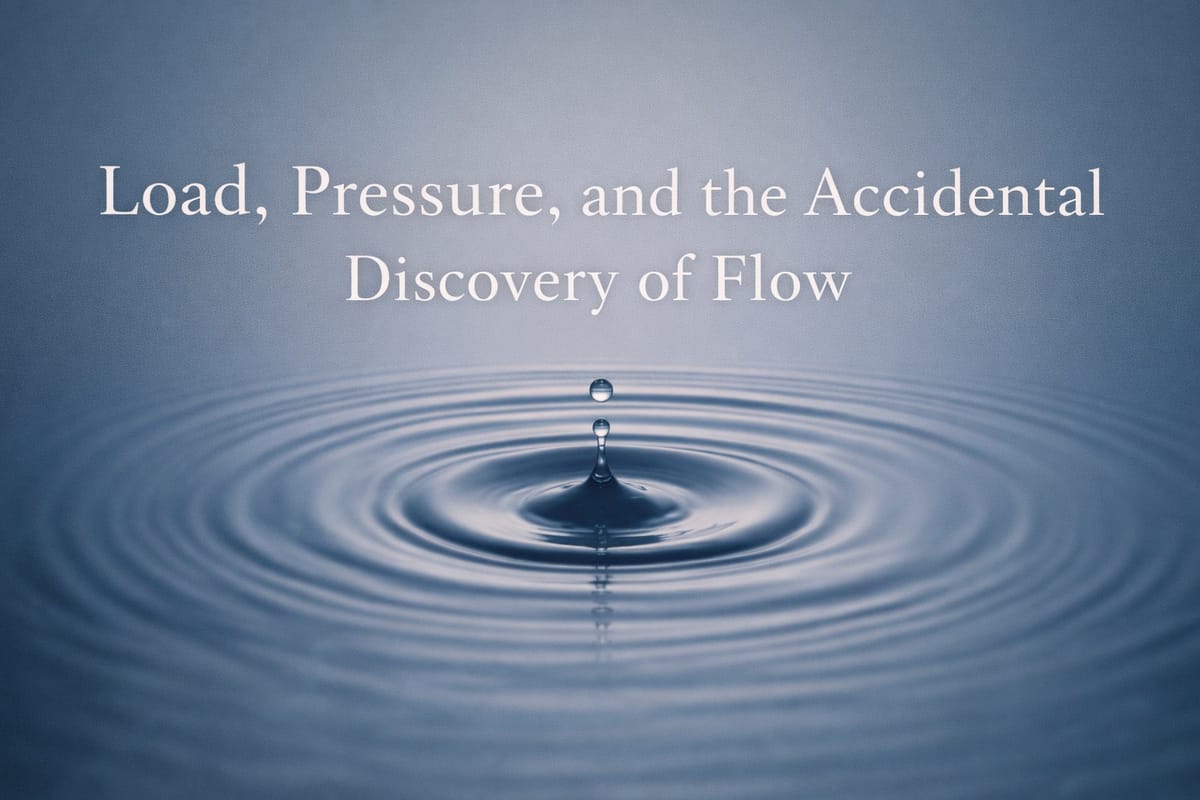 Load, Pressure, and the Accidental Discovery of Flow